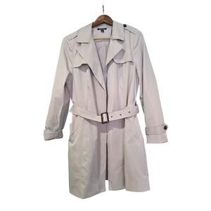 Roz & Ali Belted Trench Coat Beige Size XL